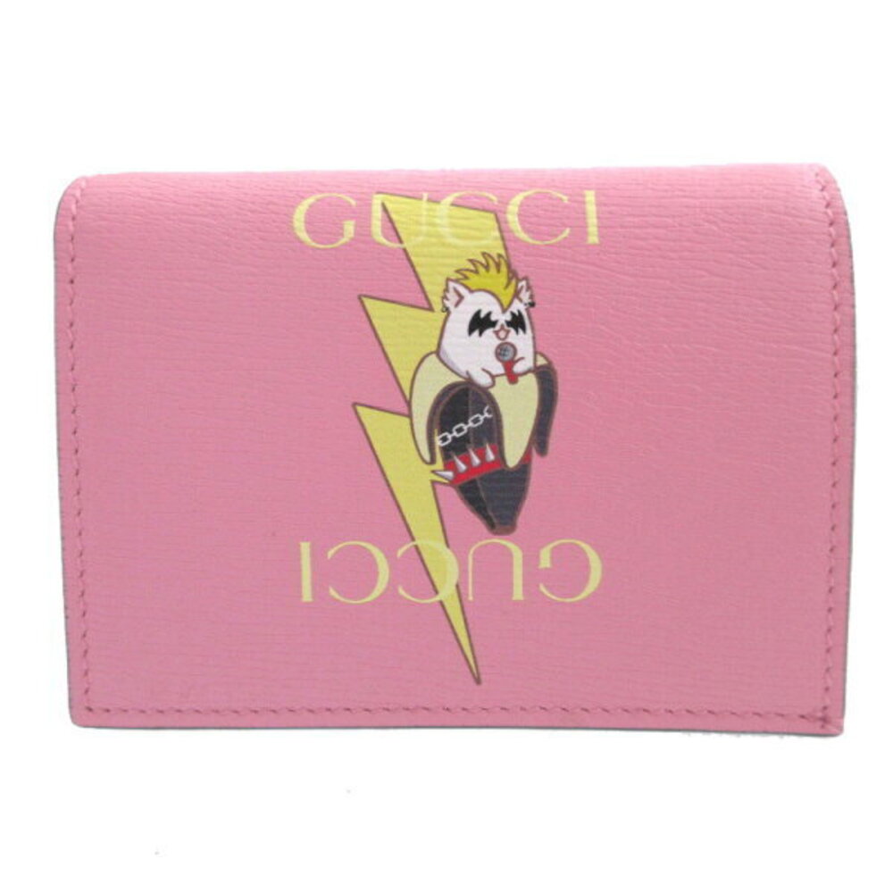 Gucci Bananya Collaboration Leather Pink Bifold Wallet